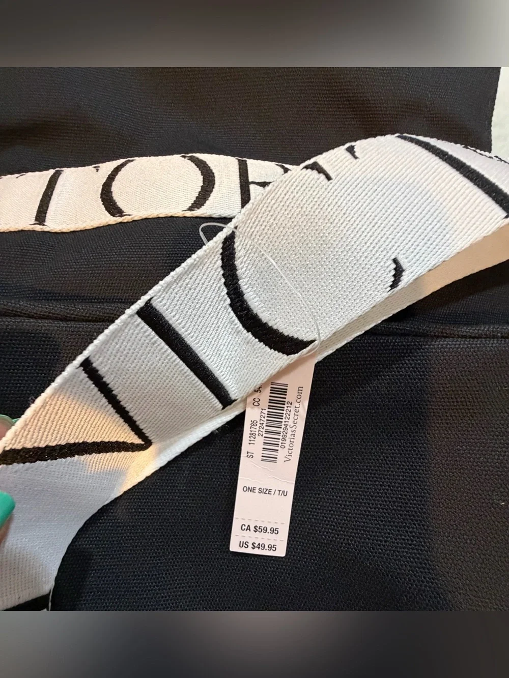 Victoria's Secret Canvas Tote Bag with Logo Straps